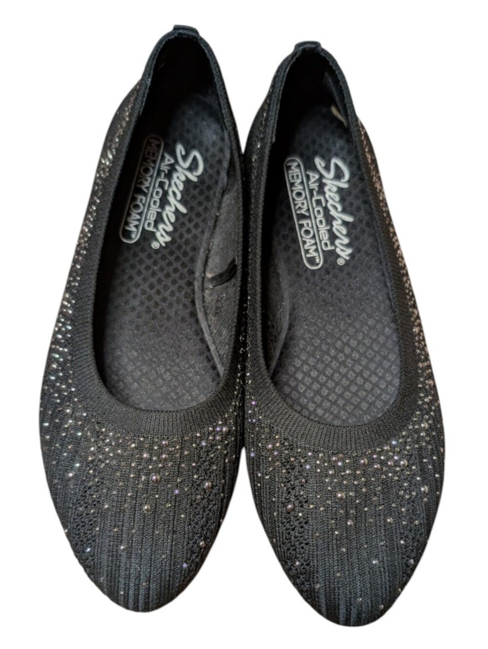 Skechers Cleo sparkle ballet flats size 7.5 Vegan Recycled Knit Glitzy Daze